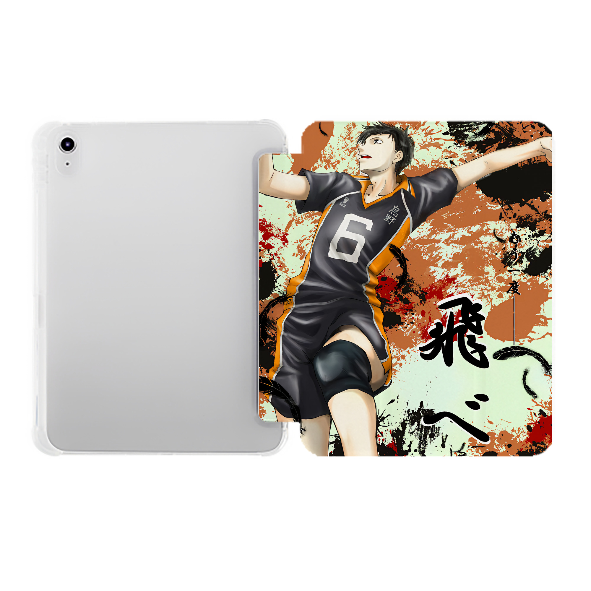 （画像用） ハイキュー!! Haikyu!! IPad ケース ペン収納付き 三つ折りスタンド PUレザー×シリコン 対応機種9.5/10.5/10.9インチ